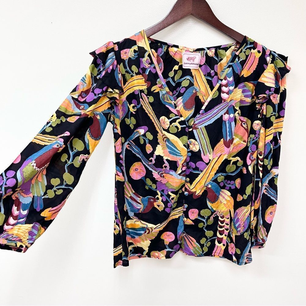 Banjanan Elise Tropical Fun Blouse Size Small - Picture 3 of 6